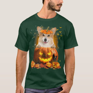 Corgi PumpkinFunny Cute Dog Lover Halloween  T-Shirt