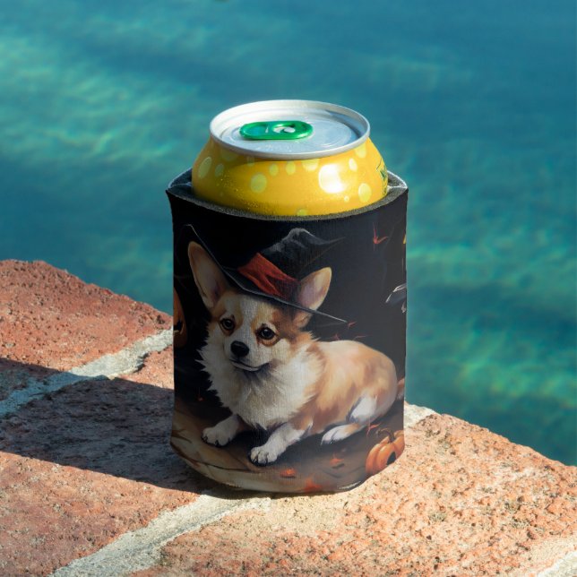 Corgi Pumpkins Halloween Scary Can Cooler (In Situ Pool)