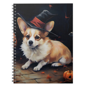 Corgi Pumpkins Halloween Scary Notebook