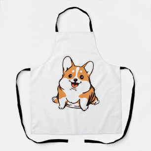 Corgi Puppy Cute Dog Lover Retro Apron