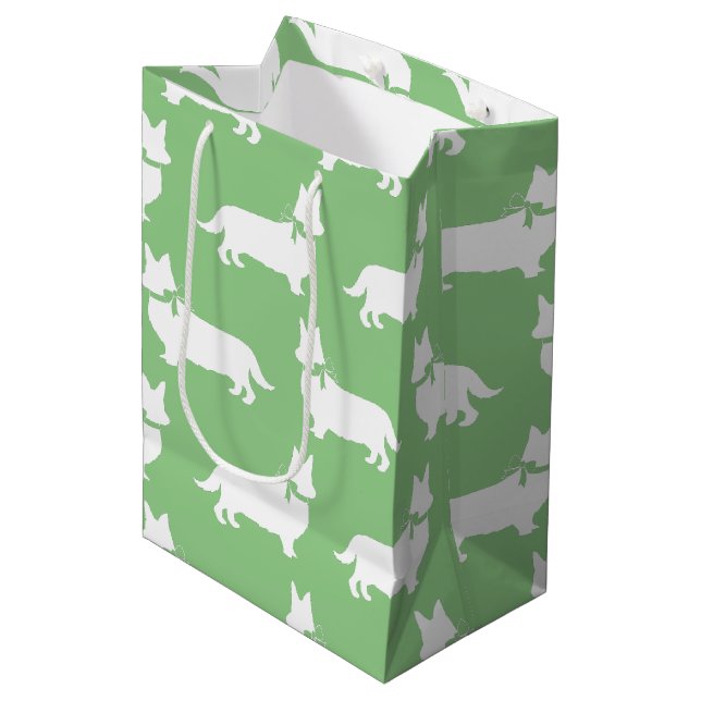 Corgi Puppy Dog Pembroke Welsh Medium Gift Bag (Front Angled)