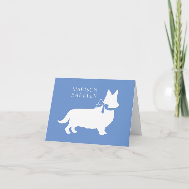 Corgi Puppy Dog Pembroke Welsh Note Card (Front)