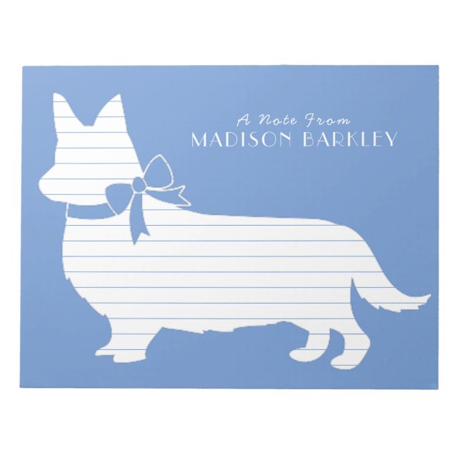 Corgi Puppy Dog Pembroke Welsh Notepad (Front)