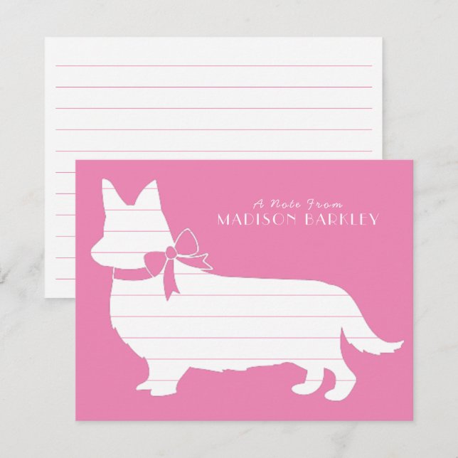 Corgi Puppy Dog Pembroke Welsh Thank You Card (Front/Back)
