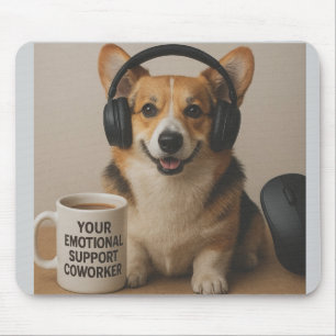 Corgi Puppy Emotional Support Mouse Pad