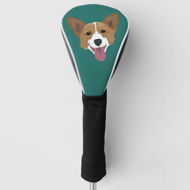 Corgi Puppy Golf Head Cover (Front)