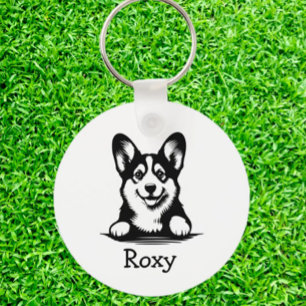Corgi Puppy Personalized Theme Keychain