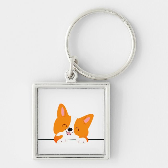 Corgi, Puppy, Pet  Keychain (Front)