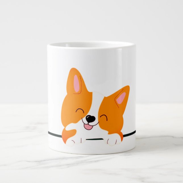Corgi, Puppy, Pet  Large Coffee Mug (Front)
