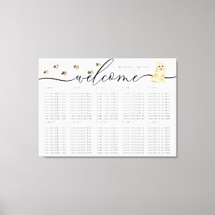 Corgi puppy Welcome Seating Table Numbers Canvas Print