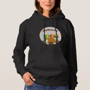 Corgi Reading 223 Hoodie