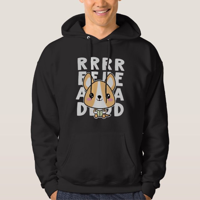Corgi Reading   Hoodie (Front)