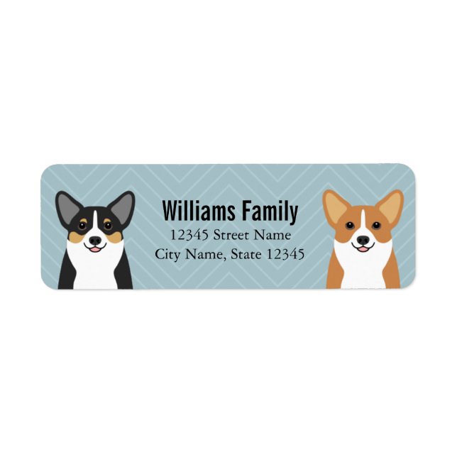 Corgi Return Address Labels (Front)