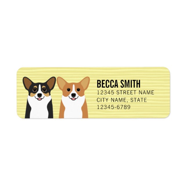 Corgi Return Address Labels (Front)