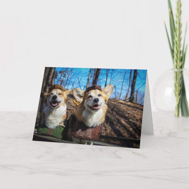 Corgi Robin Hood blank card (Front)