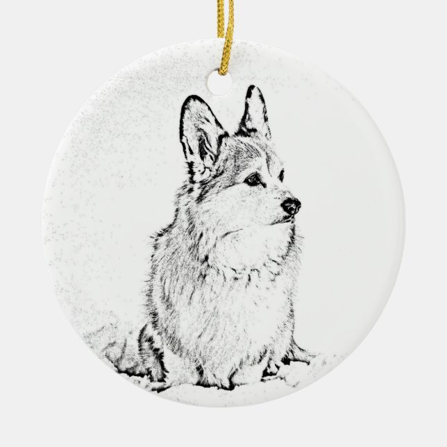 Corgi Rond ornement (Devant)