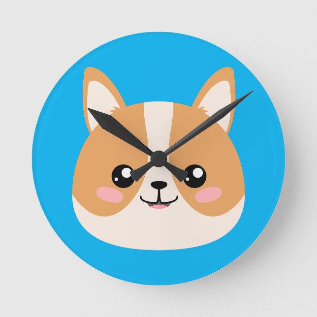 Corgi Round Clock (Front)