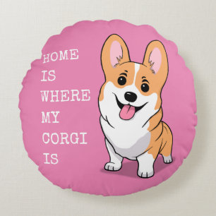 Corgi Round Pillow