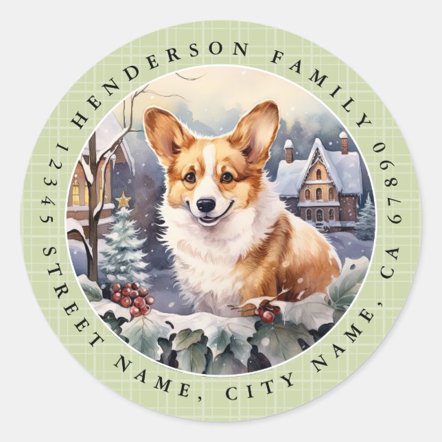 Corgi Round Stickers (Front)