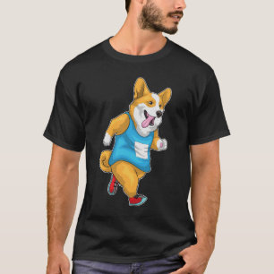 Corgi Runner Running Sports T-Shirt
