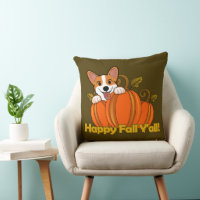 Corgi says Happy Fall Y'all!