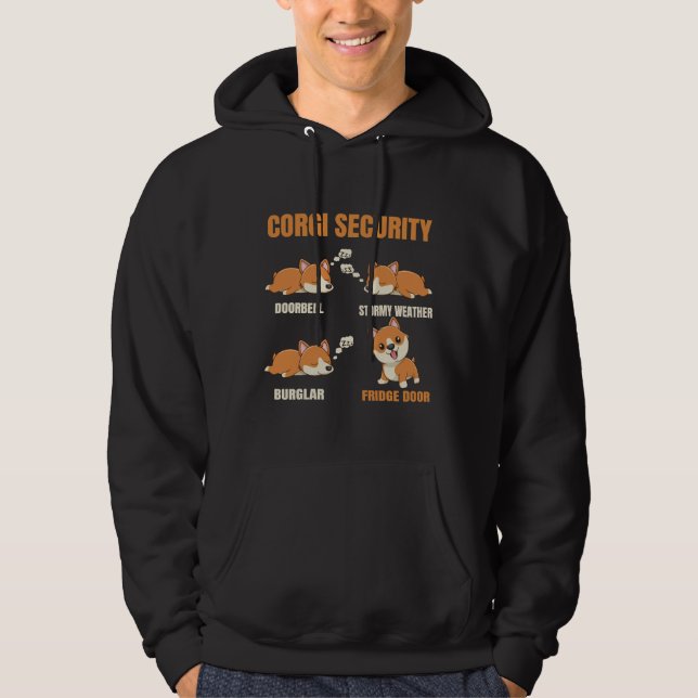 Corgi Security Corgi Owners Funny Corgi Hoodie (Front)