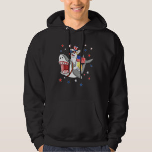 Corgi Shark 4th Of July Dog Mom Dad Puppy Hoodie
