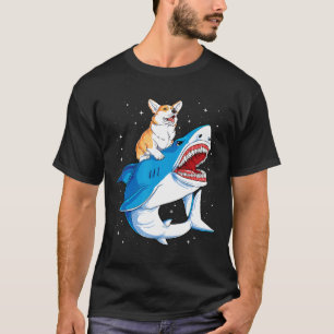 Corgi Shark T Kids Boys Men Space Galaxy Jawsome T-Shirt