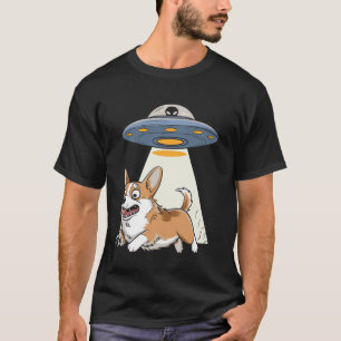 Corgi Shocked by UFO Invasion T-Shirt