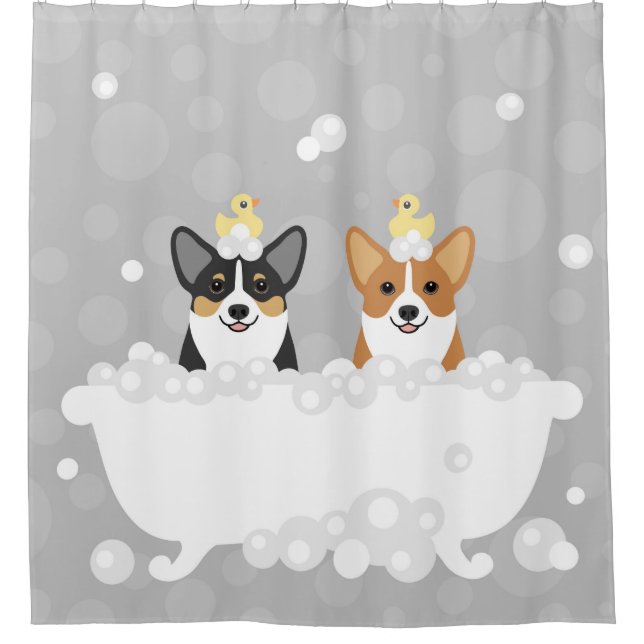 Corgi Shower Curtain (Front)