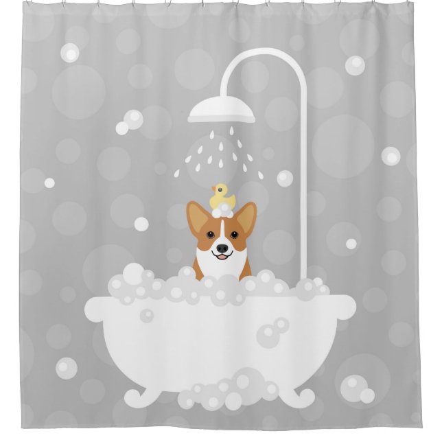 Corgi Shower Curtain (Front)