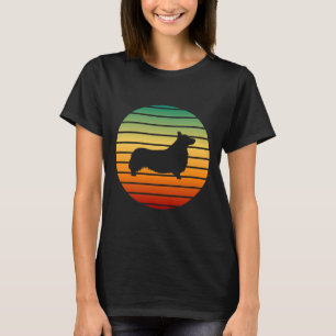 Corgi Silhouette Retro Vintage T-Shirt