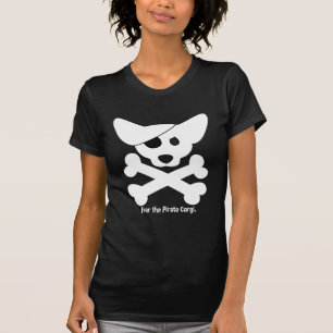 Corgi Skull & Crossbones Ladies Twofer Shirt