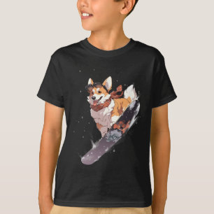Corgi Snowboard Snowboarder Dog Snowboarding Winte T-Shirt