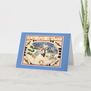 Corgi Snowman Christmas Card