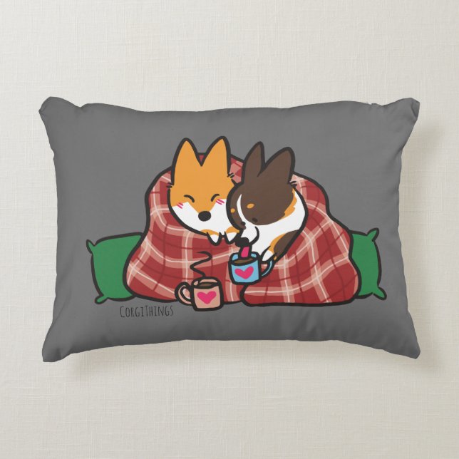Corgi Snuggles Pillow (Front)