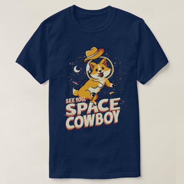 Corgi Space Cowboy by Tobe Fonseca T-Shirt (Design Front)