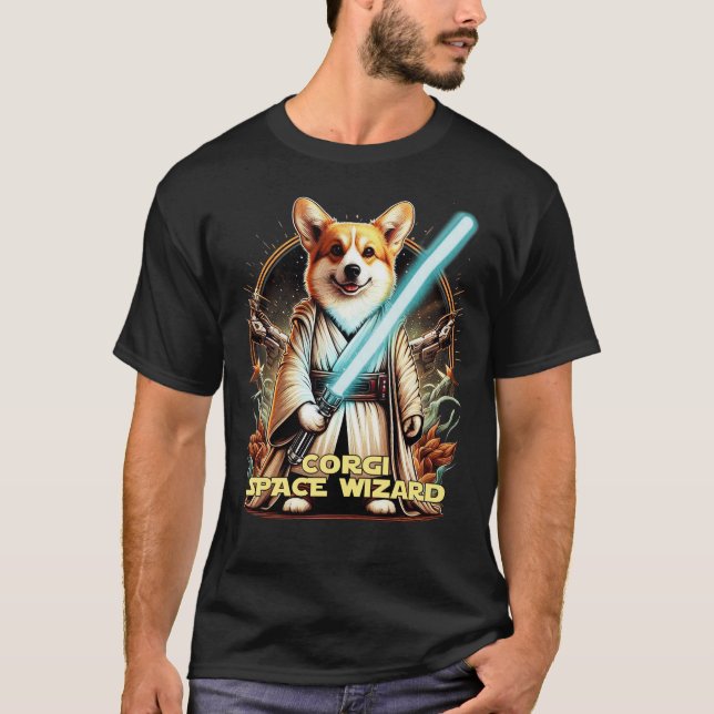 Corgi Space Wizard T-Shirt (Front)