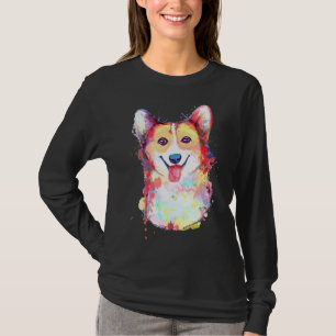 Corgi Splash Art Graphic Corgi Painting T-Shirt