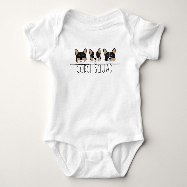 Corgi Squad Baby Bodysuit (Front)