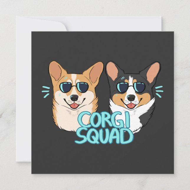 Corgi Squad  The Doctor And The Queen Invitation (Front)