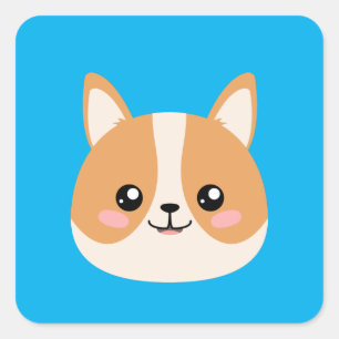 Corgi Square Sticker