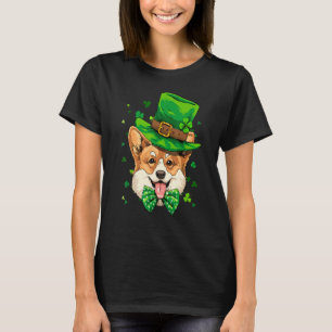 Corgi St Patrick's Day Leprechaun Shamrock Corgi   T-Shirt