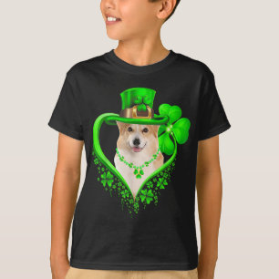 Corgi St Patricks Day Lover Irish Shamrock Dog Lov T-Shirt