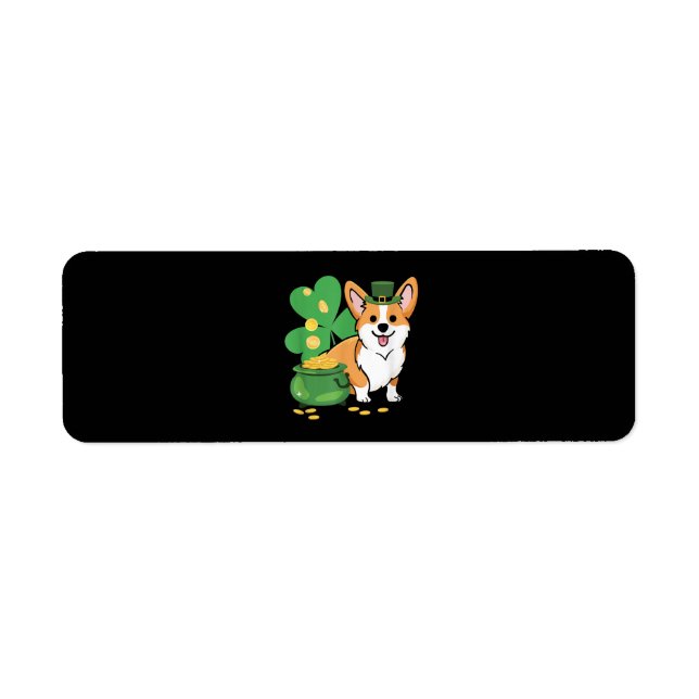Corgi St Patricks Day With Leprechaun Hat (Front)