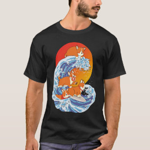 Corgi Surfer Surfing Surf Board Corgi T-Shirt