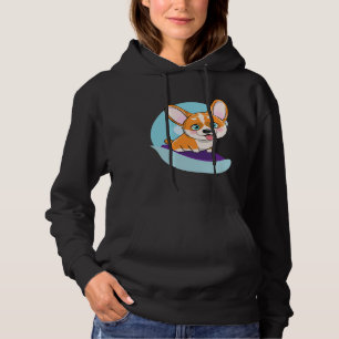 Corgi Surfing Funny Pembroke Welsh Dog Hoodie