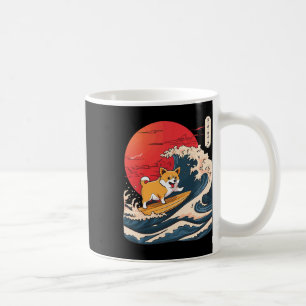 Corgi Surfing Japanese Wave _4 Coffee Mug