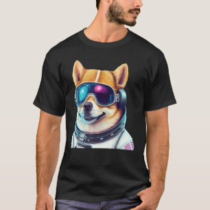 Corgi Takes on Space Astronaut Dog in Futuristic S T-Shirt