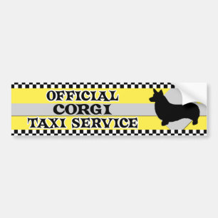 Corgi Taxi Service Bumper Sticker (Pembroke)